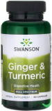 Swanson Full Spectrum Ginger & Turmeric 2-in-1 60 капсул