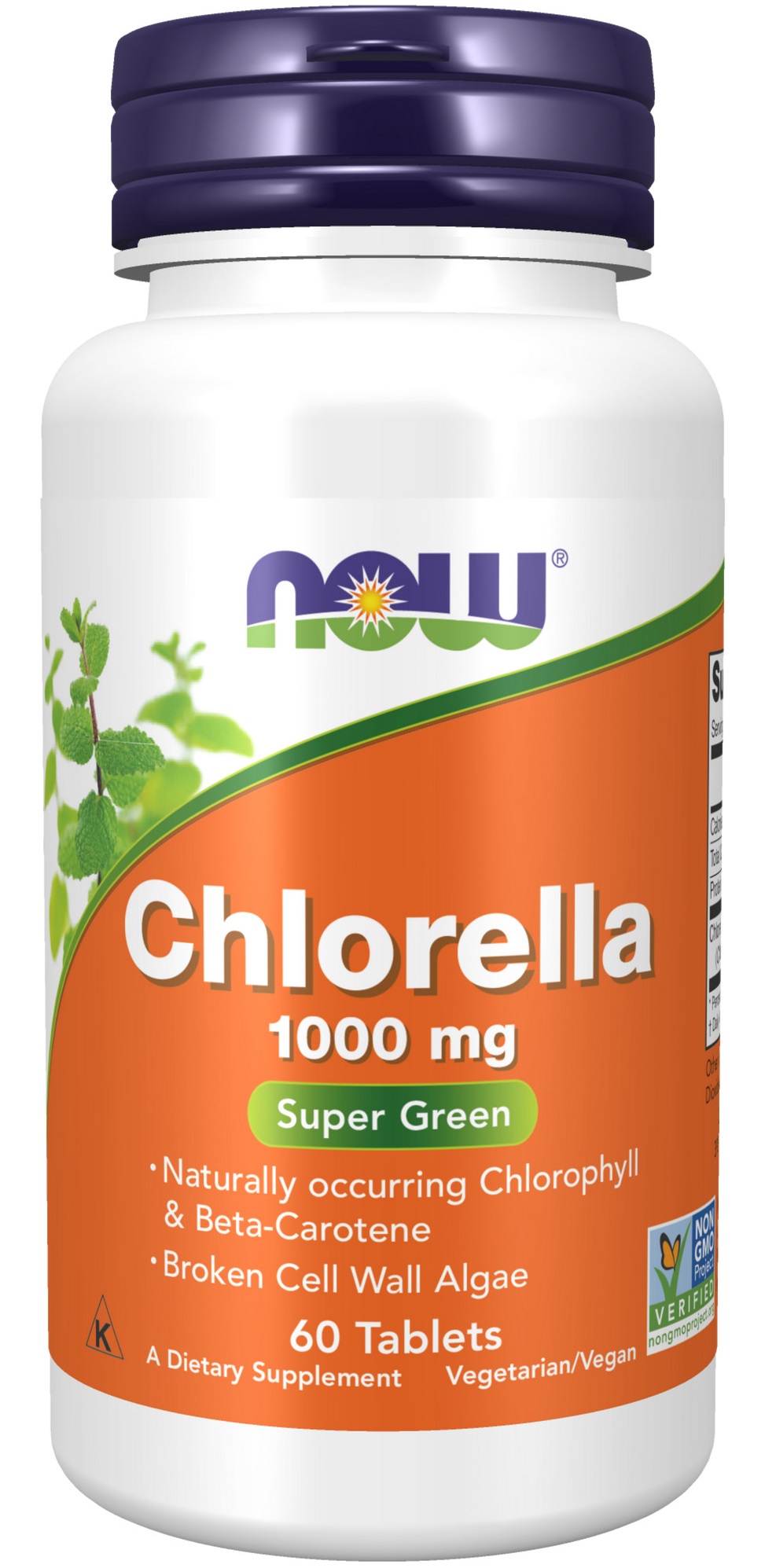 Now Organic Chlorella 1000 mg 60 таб.