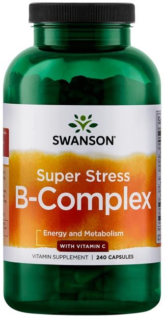 Swanson Super Stress B Complex + VITAMIN C 240 капсул