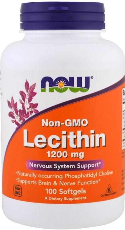 NOW Lecithin 1200 мг 100 капсул