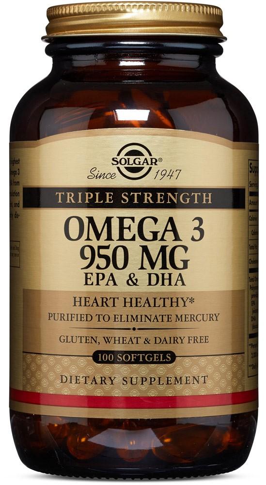 Solgar Omega-3 950 mg Epa & Dha Triple Strength 100 капсул