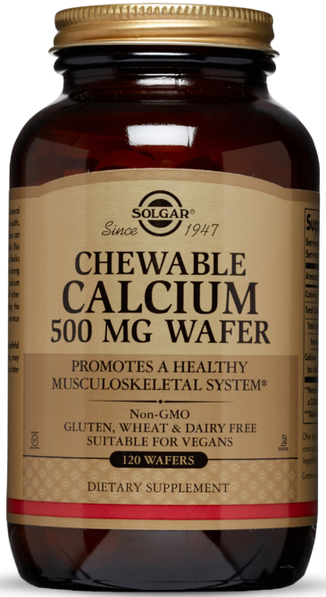 Solgar Chewable Calcium 500 mg Wafers 120 таблеток