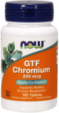 NOW GTF Chromium 200 мкг 100 таблеток