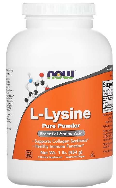 NOW L-Lysine Powder 454 грамма