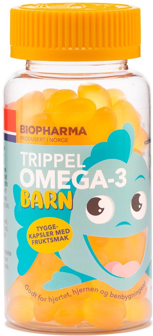Biopharma Trippel Omega-3 Barn 120 жевательных таблеток