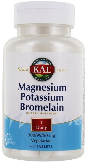 KAL Magnesium Potassium Bromelain (Магний Калий Бромелайн) 60 таблеток