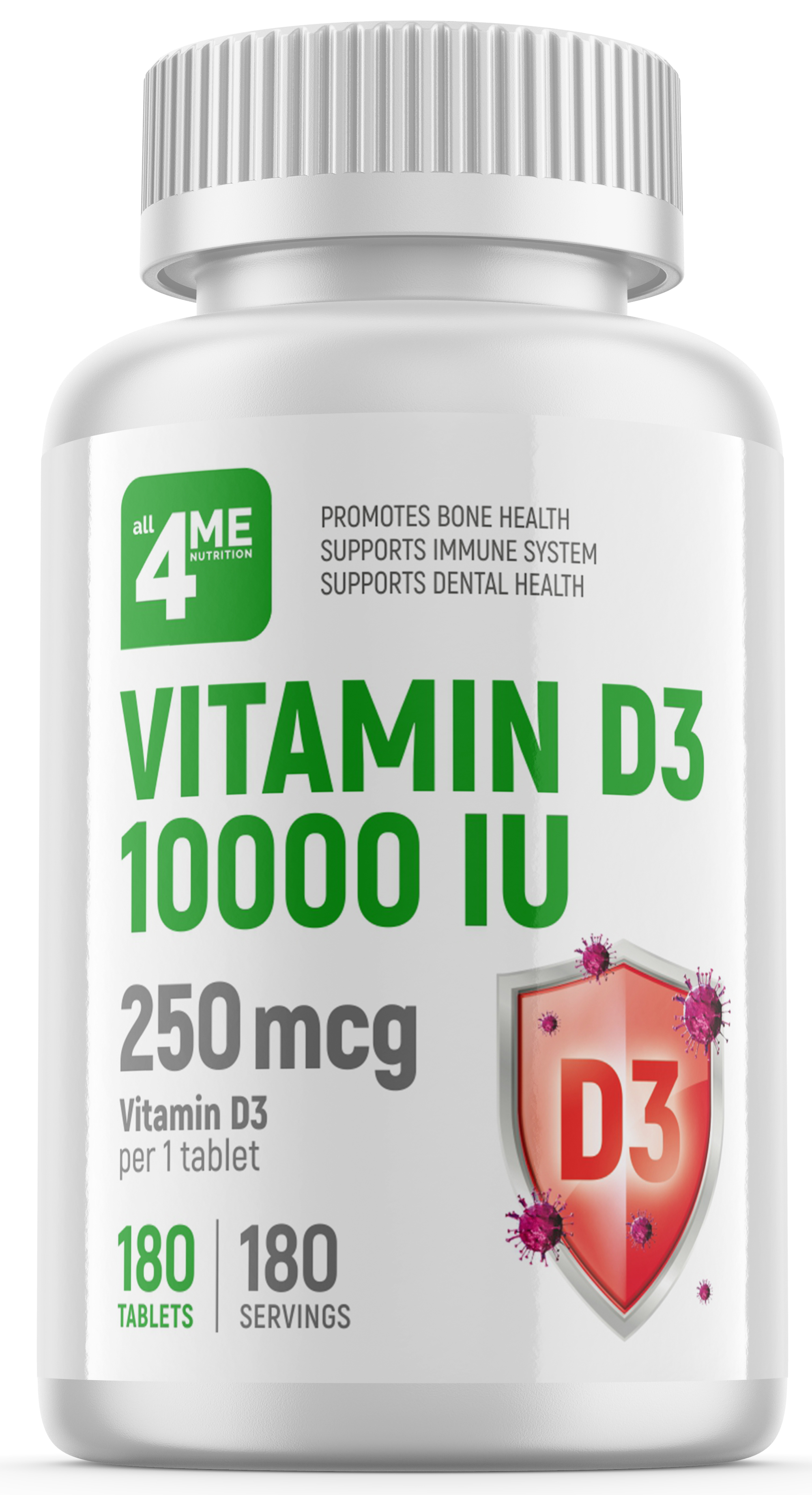 4Me Nutrition Vitamin D3 10000 МЕ 180 таблеток