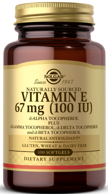 Solgar Vitamin E 67 MG (100 IU) Mixed Softgels 100 капсул