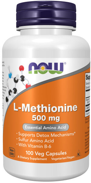 Now L-Methionine 500 мг 100 капсул