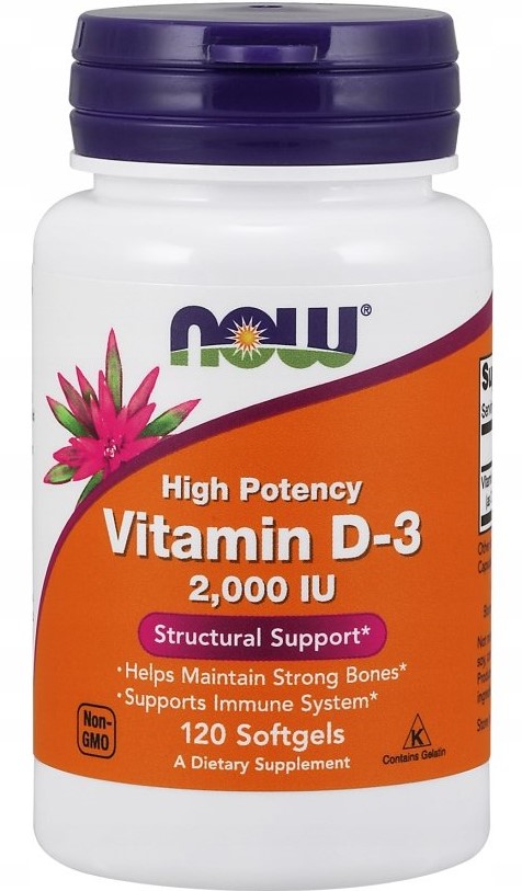 NOW Vitamin D-3 2000 IU 120 капсул