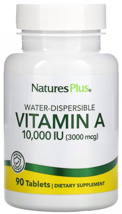 Nature's Plus Vitamin A 10000 IU Water-Dispersible 90 таб.
