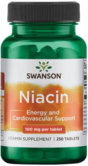 Swanson Niacin 100 mg 250 таблеток