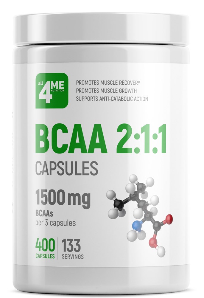 4Me Nutrition BCAA 2:1:1 400 капсул