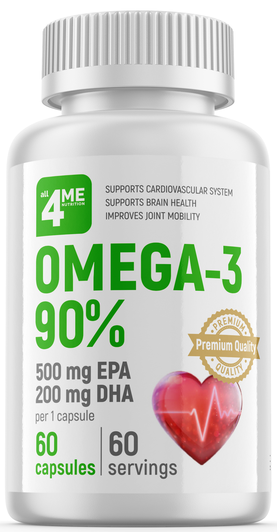 4Me Nutrition OMEGA-3 90% PREMIUM 60 капсул