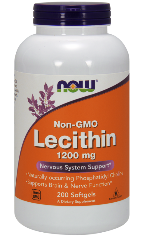 NOW Lecithin 1200 мг 200 капсул