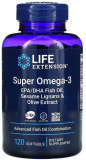 Life Extension Super Omega-3 EPA/DHA with Sesame Lignans & Olive Extract 120 капс.
