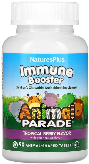 Nature's Plus Детский иммунный комплекс Animal Parade Immune Booster 90 жевательных таблеток