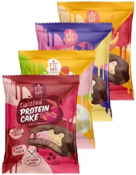 FIT KIT TWISTED PROTEIN CAKE (протеиновое пирожное) 50 грамм