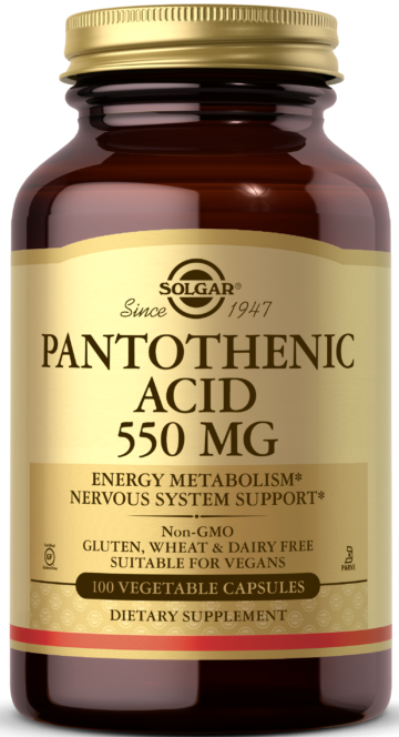 Solgar Pantothenic Acid 550 mg Vegetable Capsules 100 капсул