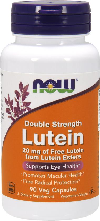 NOW Lutein Double Strength 20 mg 90 капсул