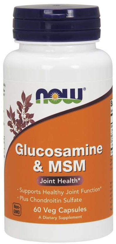 NOW Glucosamine MSM 750/250 мг 60 капсул