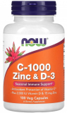 NOW C-1000 Zinc & D-3 100 капсул