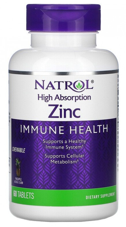 Natrol High Absorption Zinc 60 таблеток