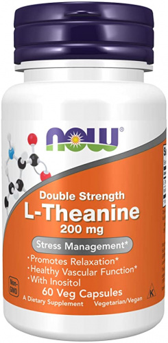 NOW L-Theanine 200 мг 60 капсул