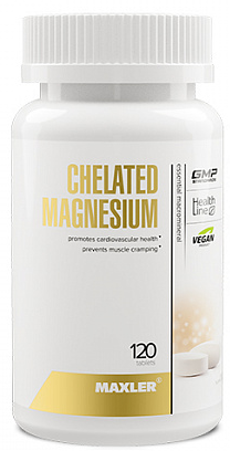 Maxler Chelated Magnesium (Магний бисглицинат) 120 таблеток