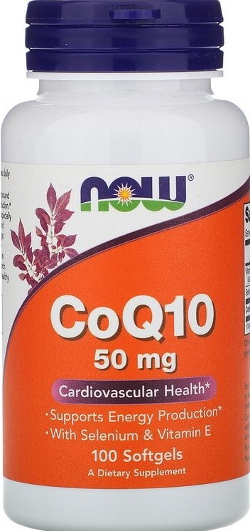 NOW CoQ10 50 mg + VIT E 100 капсул