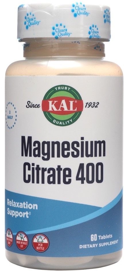KAL Magnesium Citrate (Цитрат Магния) 400 мг 60 таблеток