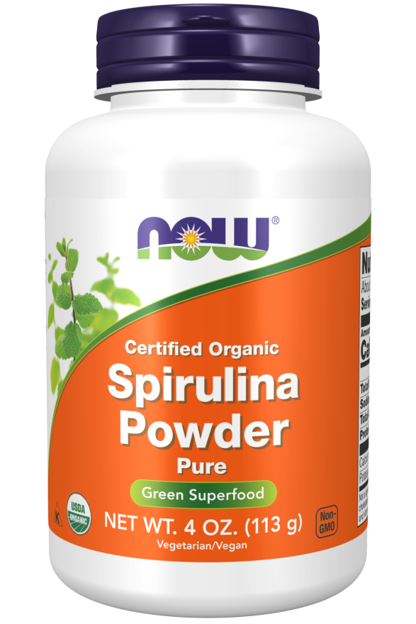 NOW Spirulina Organic Powder (Спирулина порошок) 113 грамм