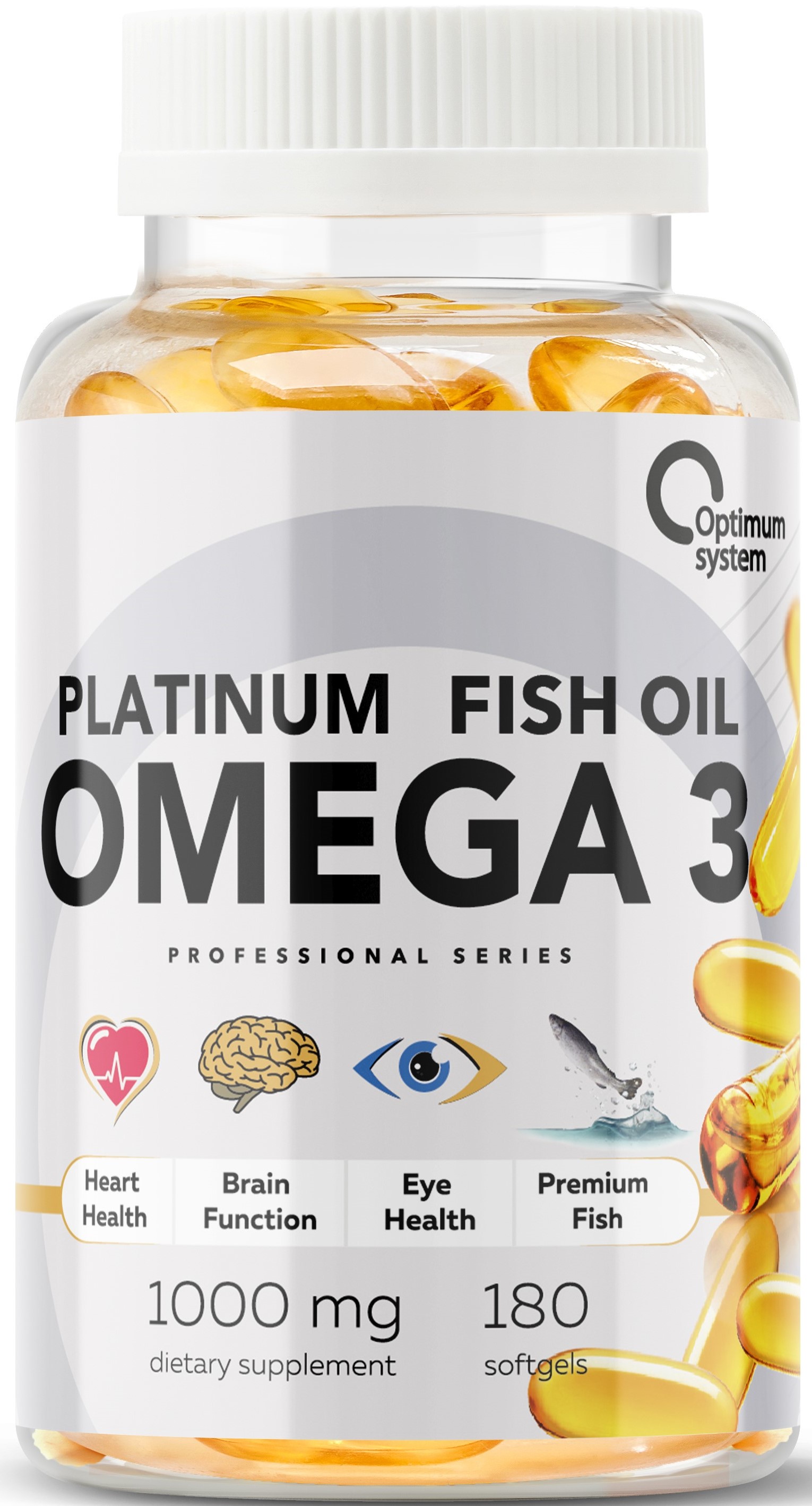 Optimum System Platinum Omega 3 180 капсул