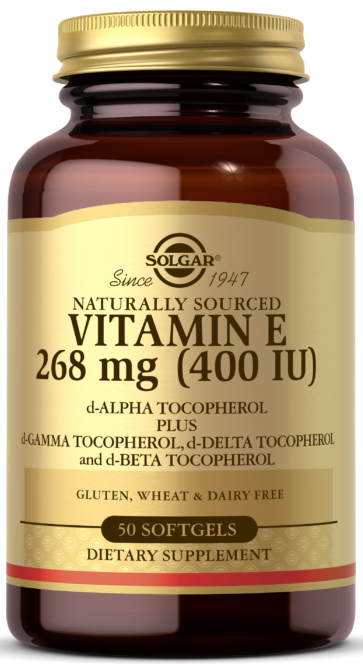Solgar Vitamin E 268 MG (400 IU) Vegetarian Softgels 50 капсул