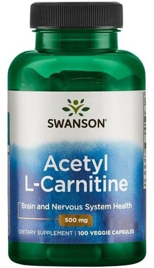 Swanson Acetyl L-Carnitine 500 мг (Ацетил Л-Карнитин) 100 капсул