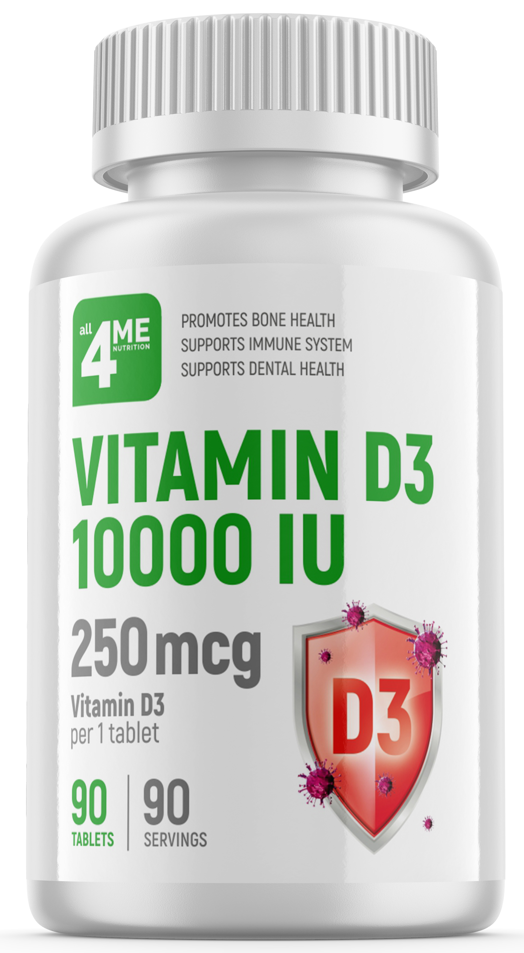 4Me Nutrition Vitamin D3 10000 МЕ 90 таблеток
