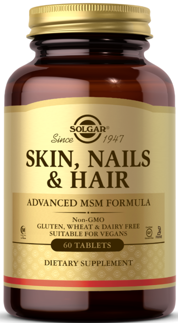 Solgar Skin, Nails & Hair Advanced MSM Formula 60 таблеток