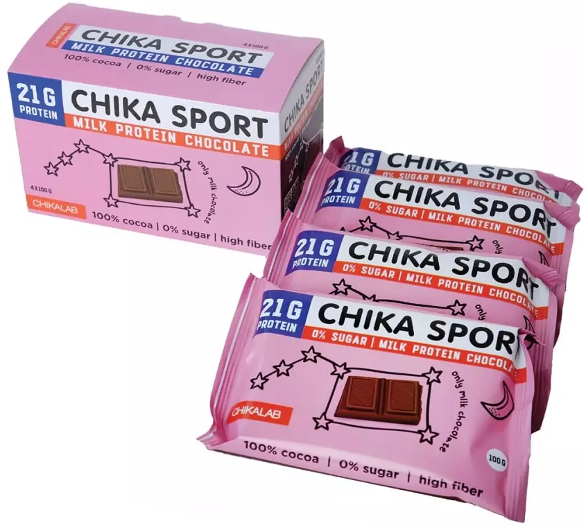 Chikalab CHIKA SPORT Шоколад молочный 100 грамм