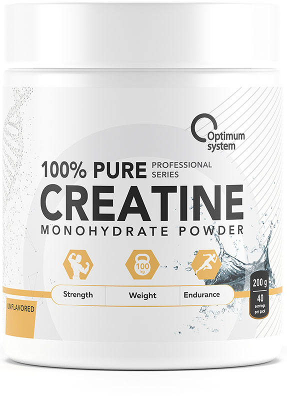 Optimum System 100% Pure Creatine Monohydrate Unflavoured 200 грамм