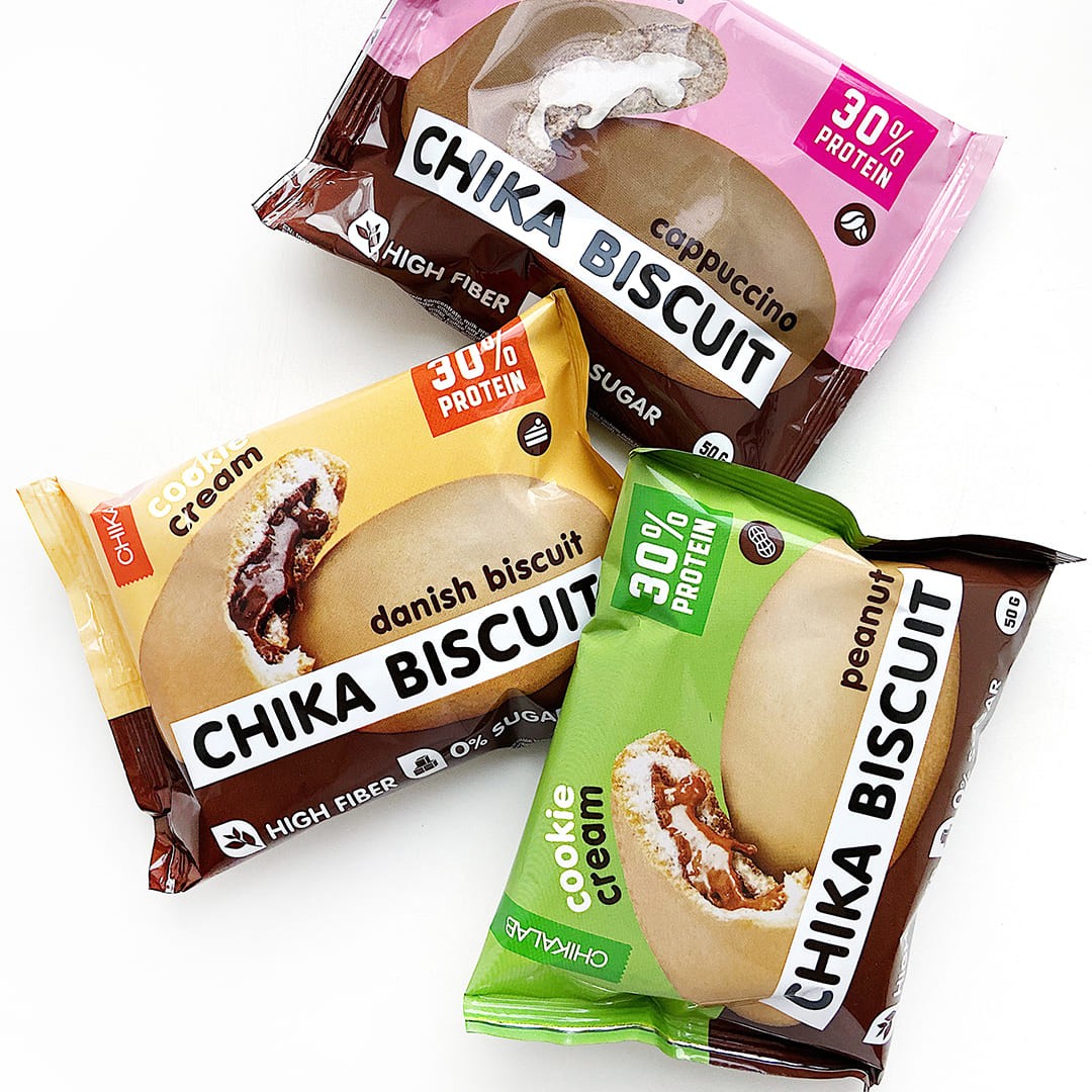 Chikalab Chika Biscuit Печенье неглазированное с начинкой 50 грамм