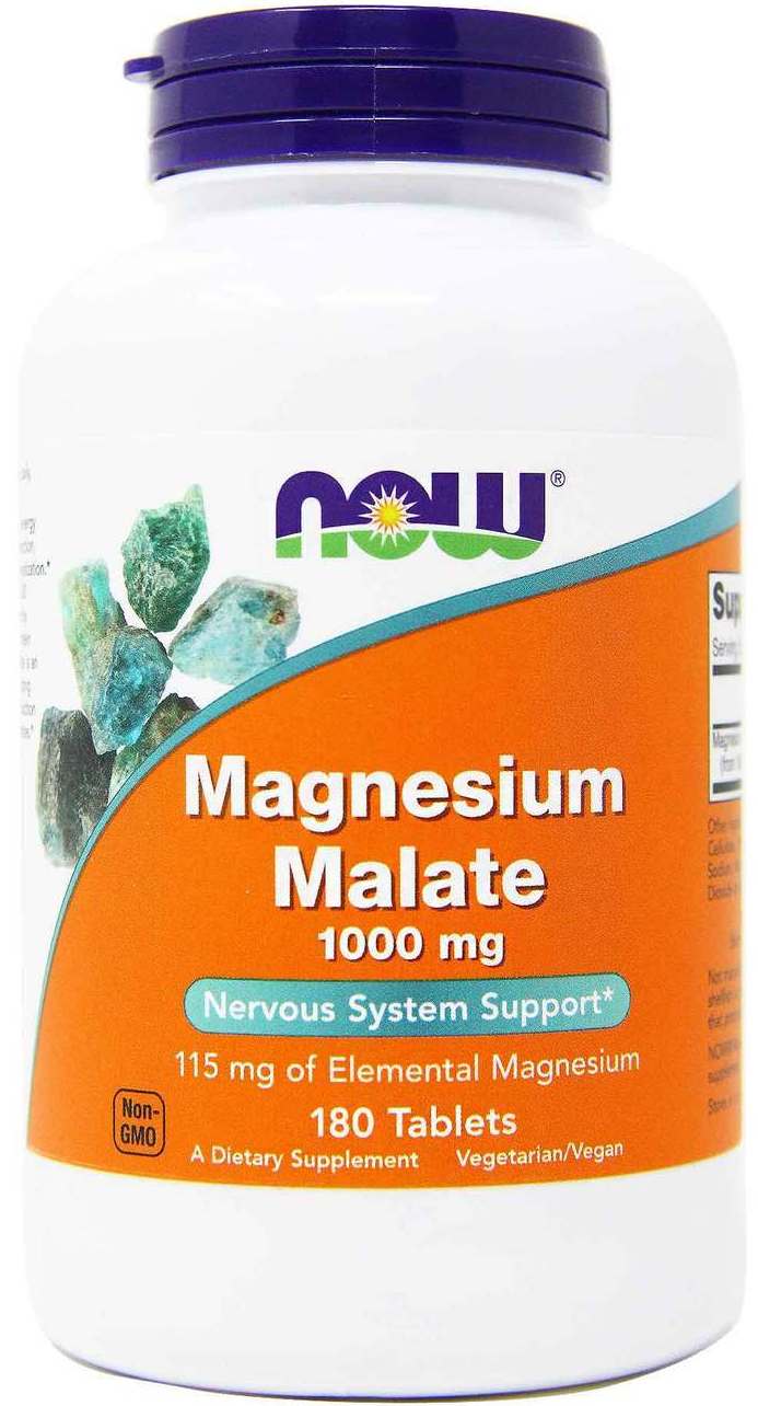 NOW Magnesium Malate 1000 мг 180 таблеток