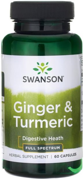 Swanson Full Spectrum Ginger & Turmeric 2-in-1 60 капсул