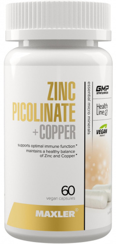 Maxler Zinc Picolinate + Copper 60 капсул