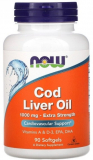 NOW Cod Liver Oil (Масло Печени Трески) 1000 мг 90 капсул