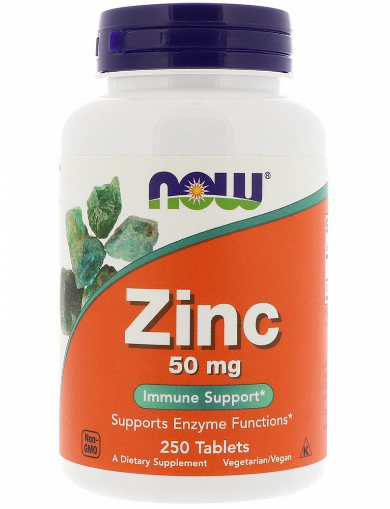 NOW Zinc Gluconate 50 мг 250 таблеток