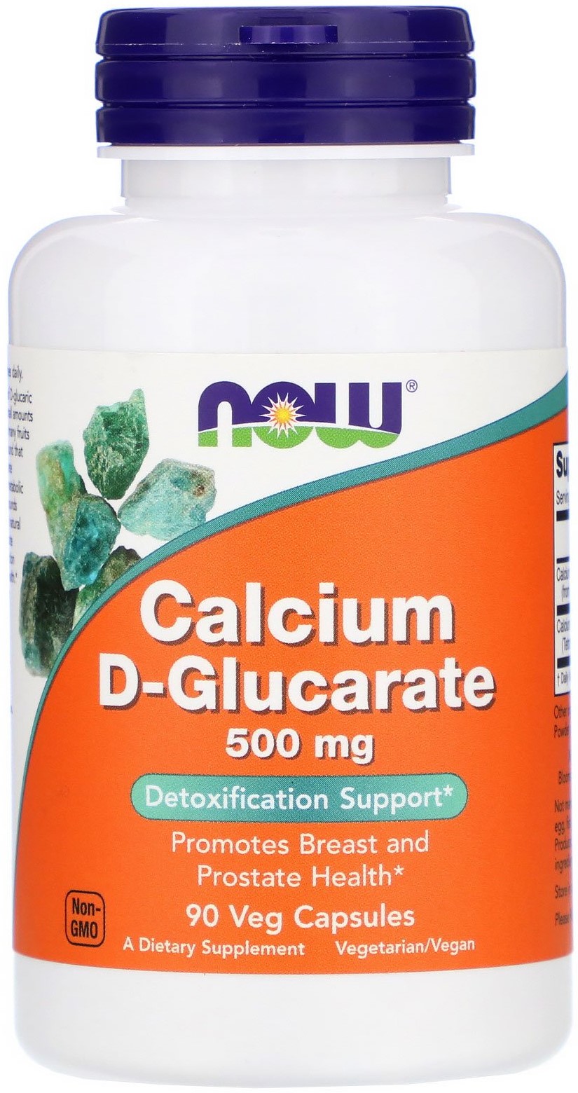 NOW Calcium D-Glucarate (Кальций D-Глюкарат) 500 мг 90 капсул