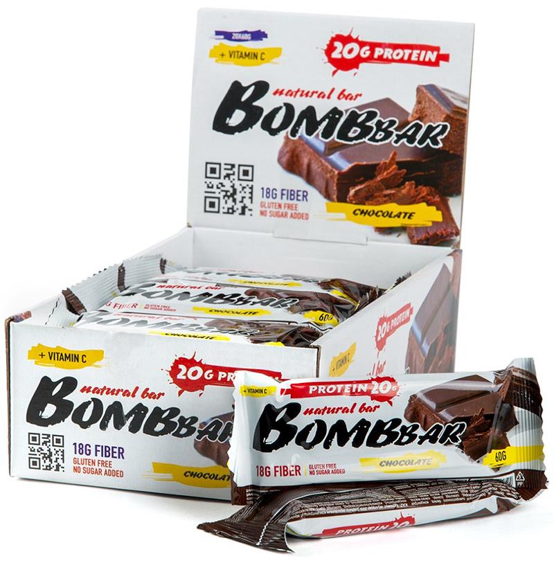 Bombbar PROTEIN natural bar 20 батончиков по 60 грамм