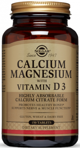 Solgar Calcium Magnesium with Vitamin D3 Tablets 150 таблеток