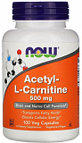 Now Acetyl-L-Carnitine 500 мг 100 капсул