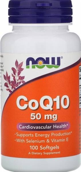 NOW CoQ10 50 mg + VIT E 100 капсул